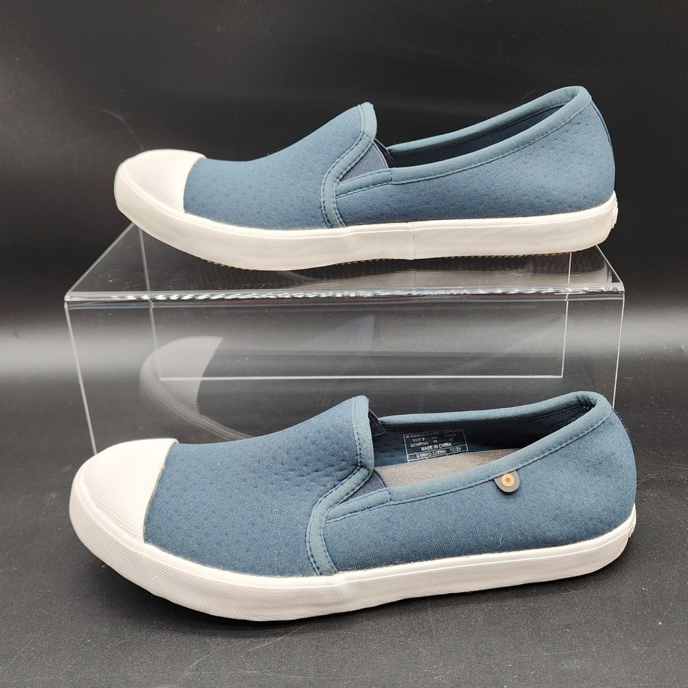 Bogs 11 Blue Kicker A-Line Slip On Sneaker Casual Walking Canvas Comfort Shoes